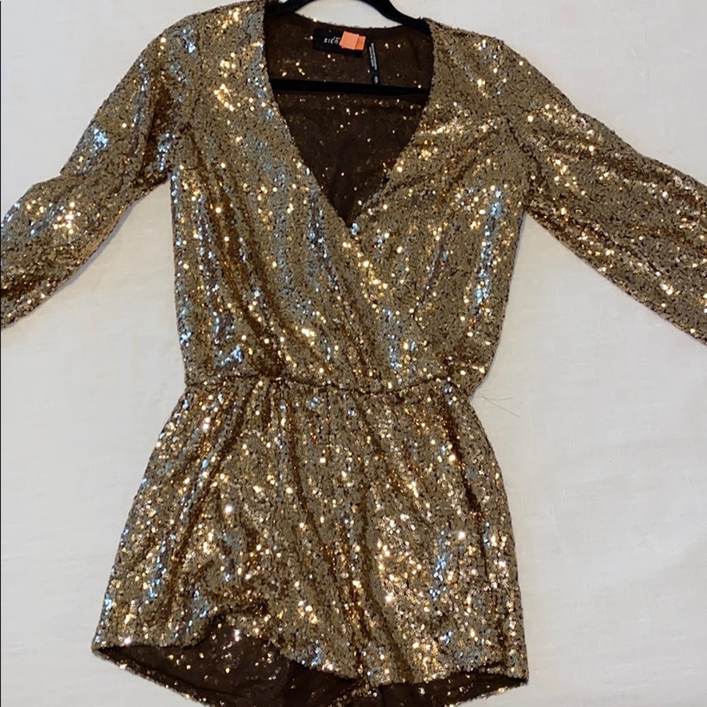 Gold Sequin Romper